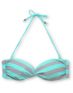 Empyre Girls Swivel Turquoise Striped Bandeau Bikini Top