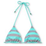 Empyre Girl Madison Turquoise Striped Triangle Bikini Top