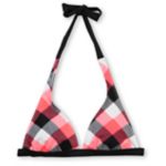 Empyre Girls Coral Plaid Halter Bikini Top