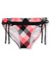 Empyre Ellis Coral Buffalo Plaid Tunnel Side Bikini Bottom