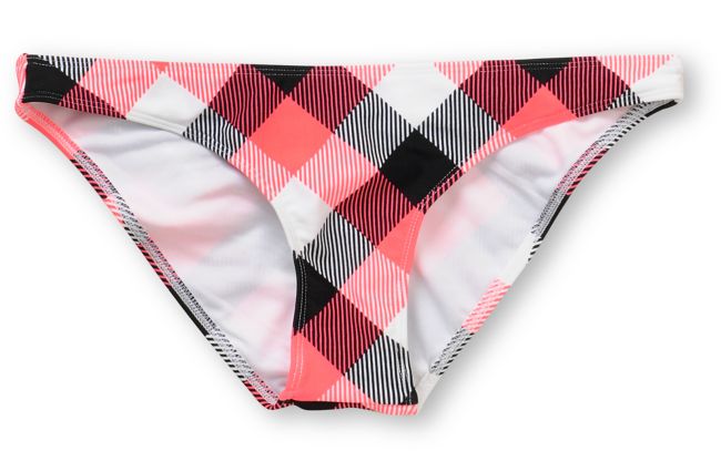 Empyre Girls Stilt Coral Plaid Cinch Bikini Bottom