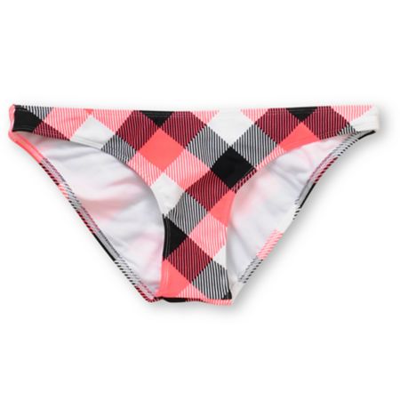 Empyre Girls Stilt Coral Plaid Cinch Bikini Bottom