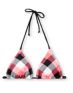 Empyre Girls Madison Coral Plaid Triangle Bikini Top