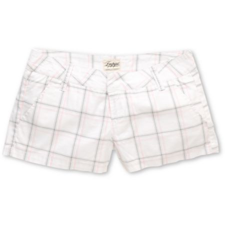 Empyre Girls Arcadia 2.5 White & Grey Plaid Shorts