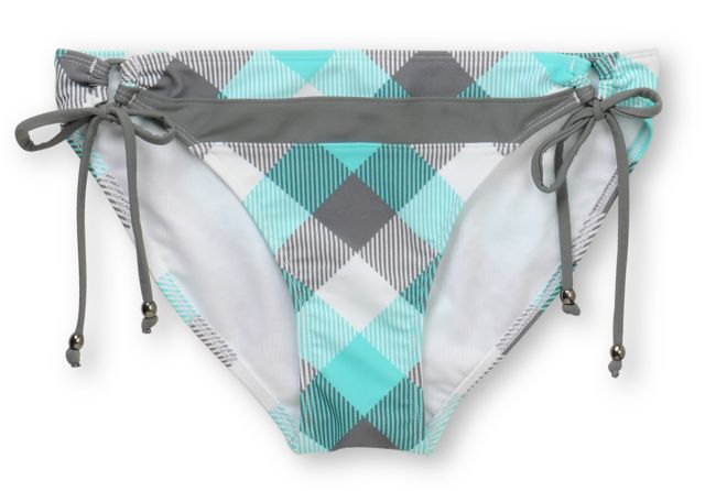 Empyre Ellis Turquoise Buffalo Plaid Tunnel Side Bikini Bottom