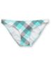 Empyre Stilt Turquoise Plaid Cinched Basic Bikini Bottom