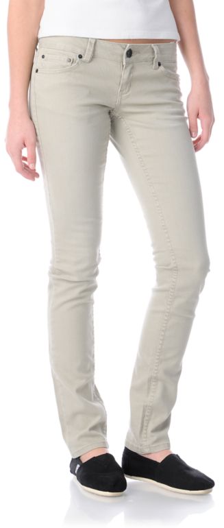 Empyre Girls Hannah Khaki Twill Skinny Jeans