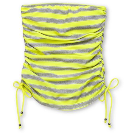 Empyre Girls Ramey Grey & Yellow Stripe Tankini Top