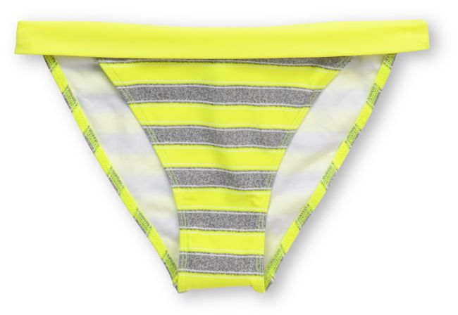 Empyre Girls Watson Yellow & Grey Stripe Banded Bikini Bottom