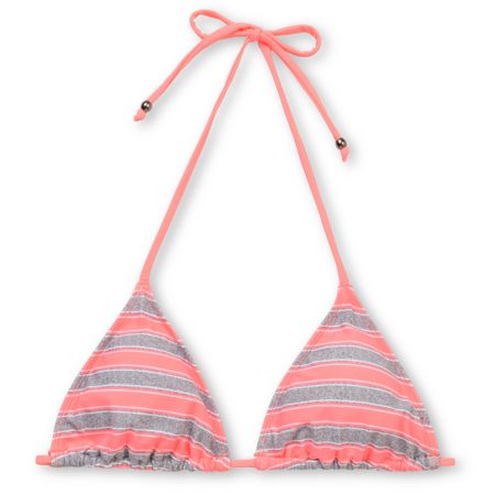Empyre Girls Madison Coral Striped Triangle Bikini Top