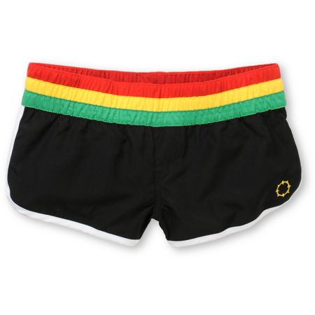 Empyre Girls Rasta Beaux Too Board Shorts