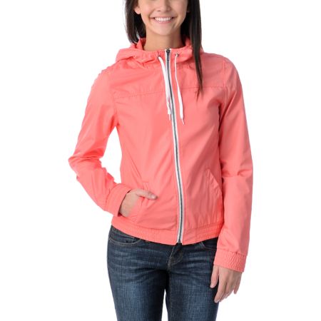 Zine Girls Peach Windbreaker Jacket