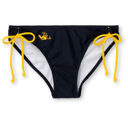 Corona Swim Navy & Gold Bottle Label 3 Tie Side Bikini Bottom