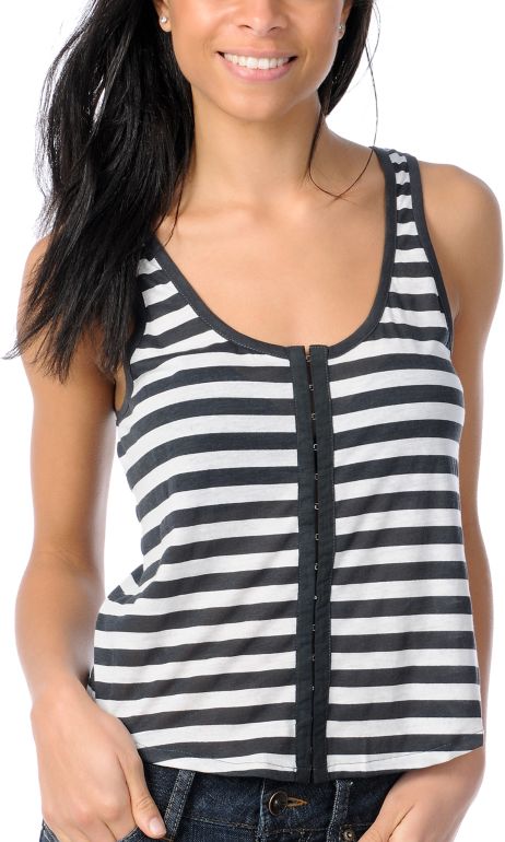 Billabong Sugar Shacked Striped Crop Tank