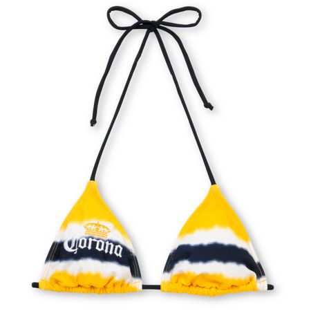 Corona Swim Yellow Tie Dye Triangle Bikini Top