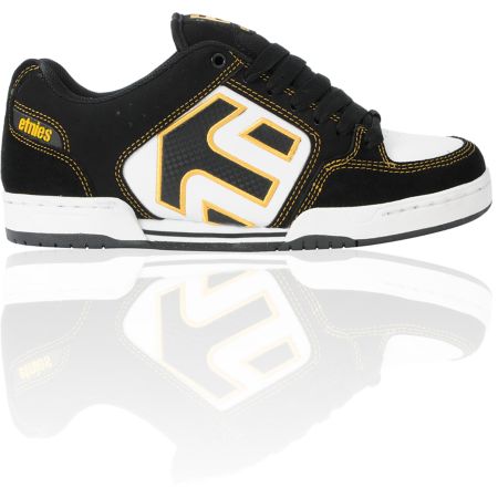 Etnies Charter Black, White & Gold Skate Shoe