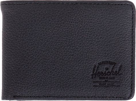 Herschel Supply Hank Black Leather Bi-Fold Wallet