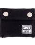 Herschel Supply George Black Canvas & Leather Bi-Fold Wallet