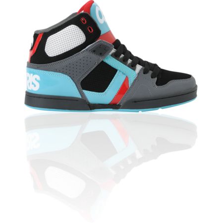 Osiris NYC 83 Black, Teal & Red Skate Shoe