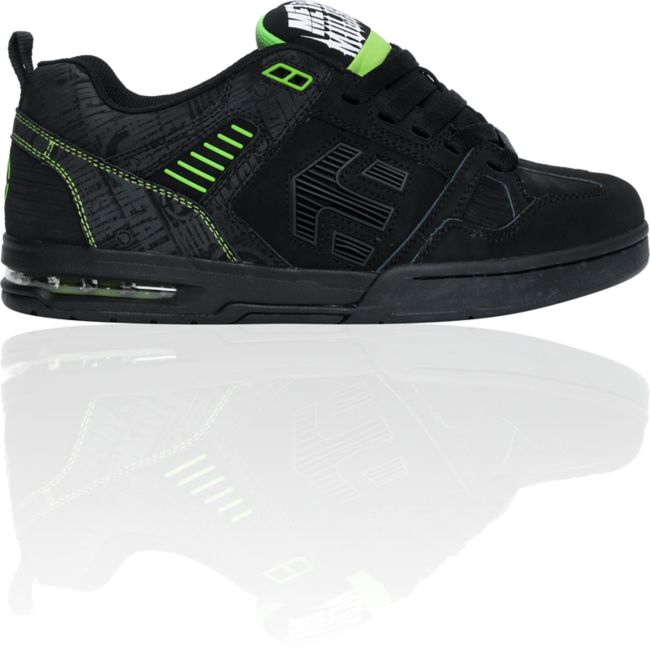 Etnies x Metal Mulisha Kontra Black & Lime Skate Shoe