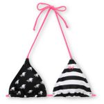 Glamour Kills Striped Glam Triangle Bikini Top