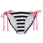 Glamour Kills Striped Glam Side Tie Bikini Bottom