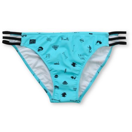 Glamour Kills Ditzy Turquoise Hipster Bikini Bottom