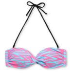 Glamour Kills Pink Zigzag Bandeau Bikini Top