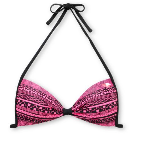 Glamour Kills Pink Tribal Triangle Bikini Top