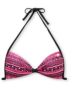 Glamour Kills Pink Tribal Triangle Bikini Top