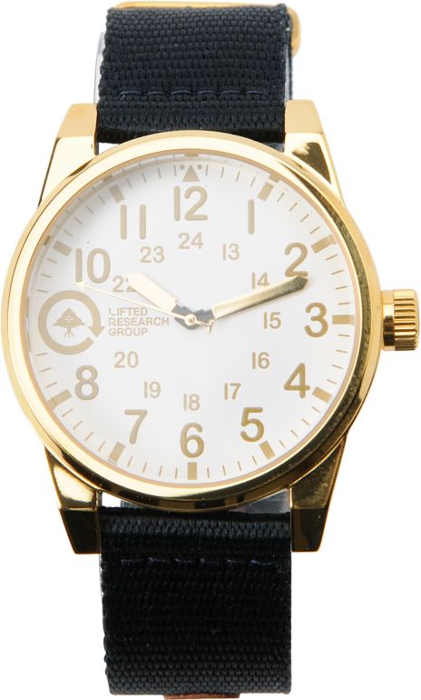 LRG Field & Research Gold, White & Black Analog Watch