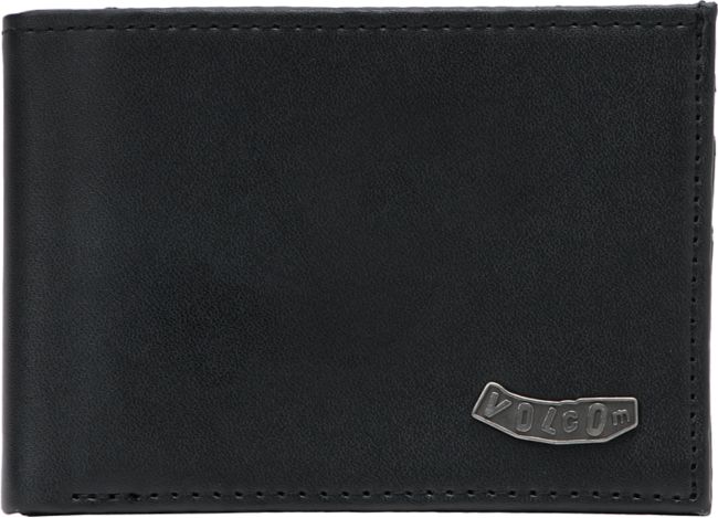 Volcom Pistol Black Leather Bi-Fold Wallet