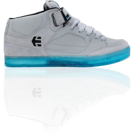 Etnies Number Grey & Blue Mid Skate Shoes