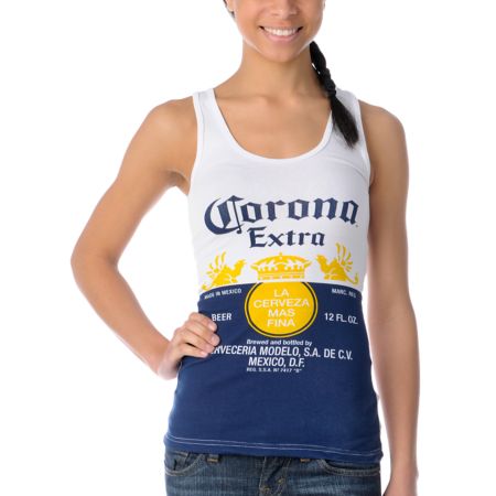 Corona Swim Bottle Label Tank Top