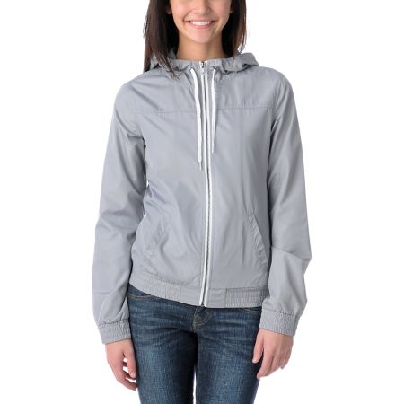 Zine Girls Grey Windbreaker Jacket