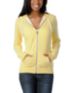 Zine Girls Solid Popcorn Yellow Zip Up Hoodie