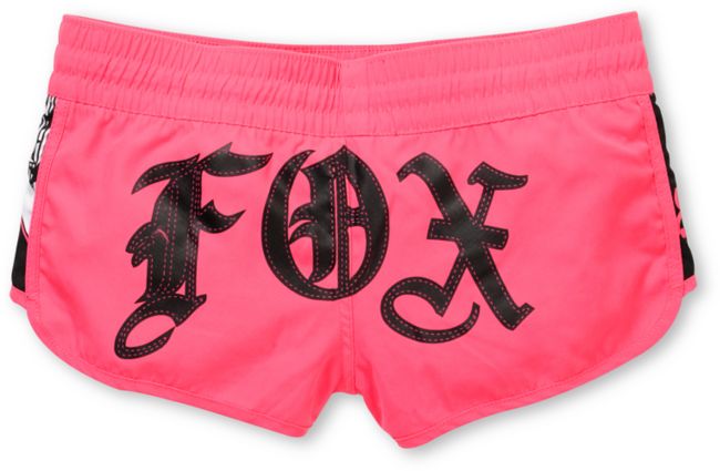 Fox Girls Work It Hot Pink Board Shorts