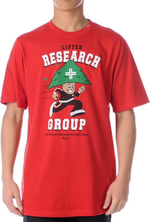 LRG Running Tree Red Tee Shirt