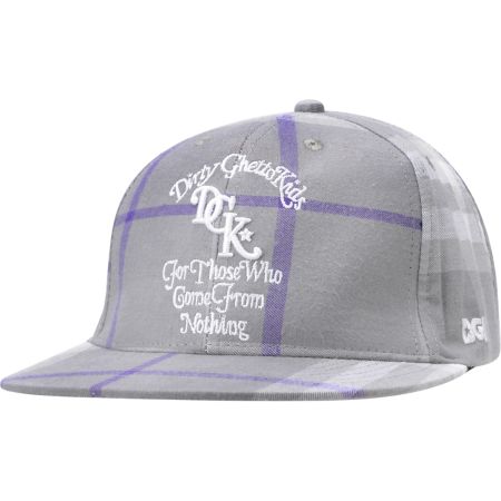 DGK From Nothing Grey Plaid Snapback Hat