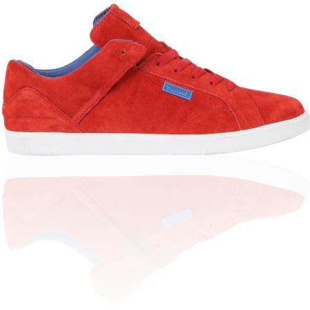 Diamond Supply VVS Red & Blue Suede Skate Shoe