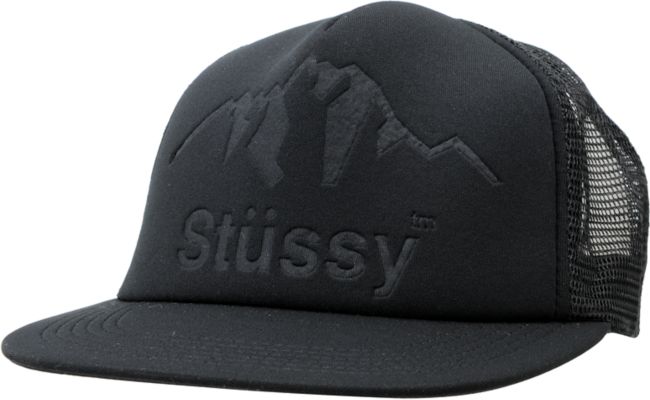 Stussy Trail Ballcap Black Snapback Trucker Hat