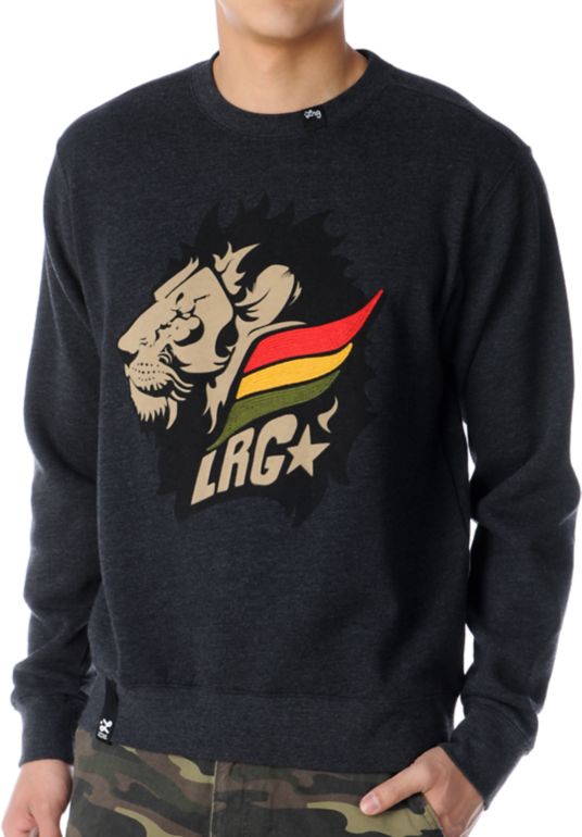 LRG Lion Flag Rasta Crewneck Sweatshirt
