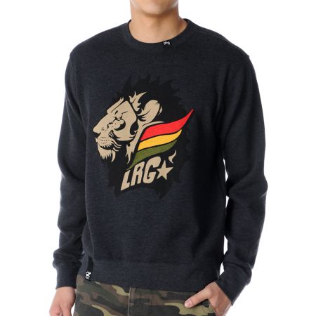 LRG Lion Flag Rasta Crew Neck Sweatshirt