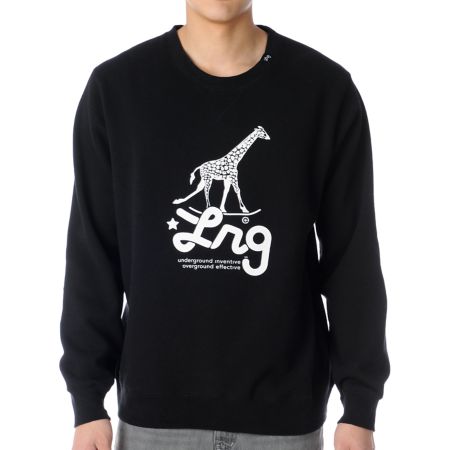 LRG Research Icon Black Crew Neck Sweatshirt