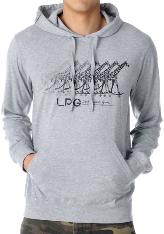 LRG Action Giraffe Son Grey Pullover Hoodie