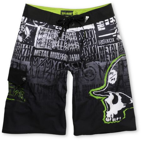 Metal Mulisha Echelon Black 23 Board Shorts 