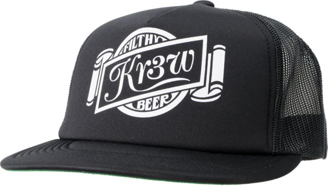 KR3W Beer Black Snapback Trucker Hat