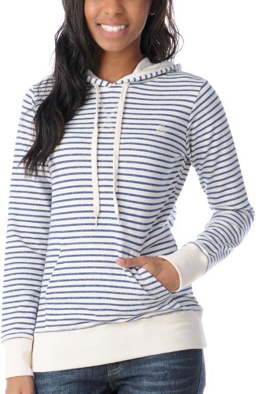 Element Dover Navy Stripe Pullover Hoodie