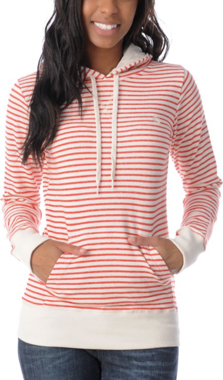 Element Dover Red Stripe Pullover Hoodie
