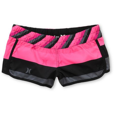 Hurley Girls Pink Super Suede Beachrider Board Shorts